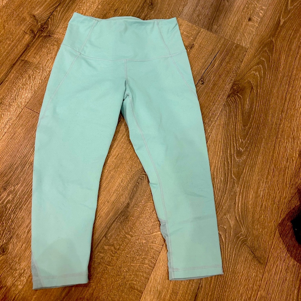 Zella Legging Size Medium Aqua Blue
